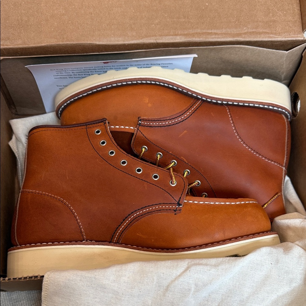 Red Wing Shoes Women's Brown Lace Up Boots
